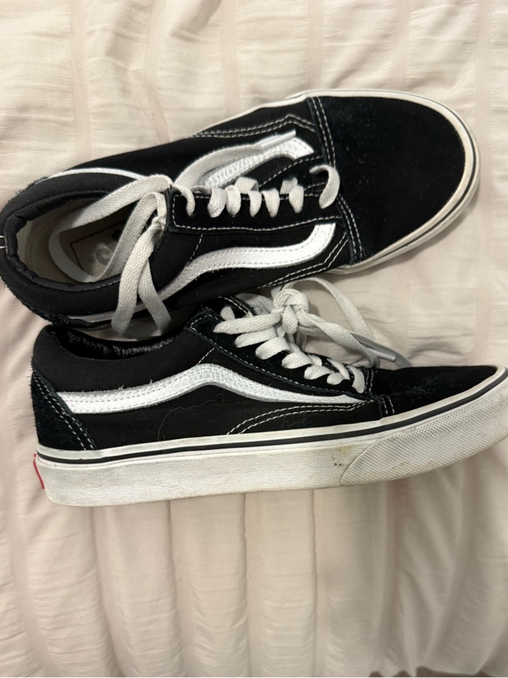 Vans Black and White Low Top Sneakers